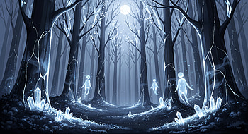 Haunted Forest: Crystal Wisp Grove ( ), Ghost HD wallpaper