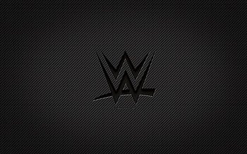 WWE carbon logo, , grunge art, carbon background, creative, WWE black logo, World Wrestling Entertainment, WWE logo, WWE HD wallpaper