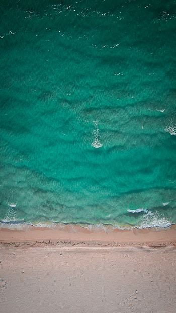 Nature, Sand, View From Above, Shore, Bank, Ocean, Wave HD phone wallpaper