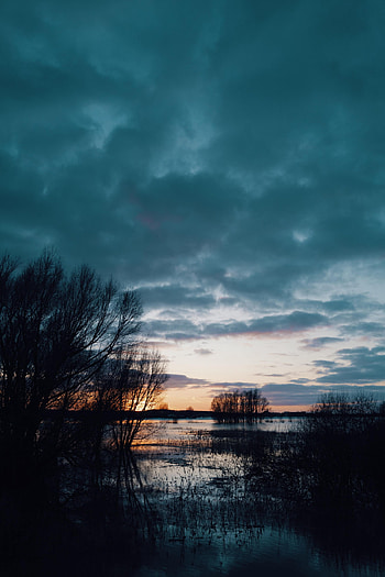 Nature, Rivers, Sunset, Twilight, Dusk, Evening HD phone wallpaper