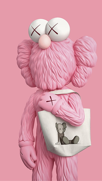 Kaws, Pink, Summer HD phone wallpaper