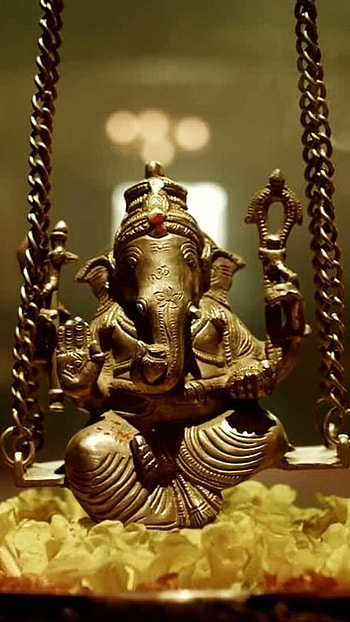 Ganpati Bappa, Bronze, Statue, Lord Ganesh HD phone wallpaper