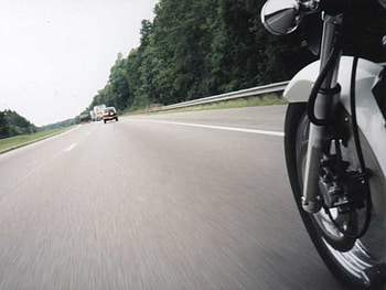 Different View, bike, harley, moving, open road HD wallpaper