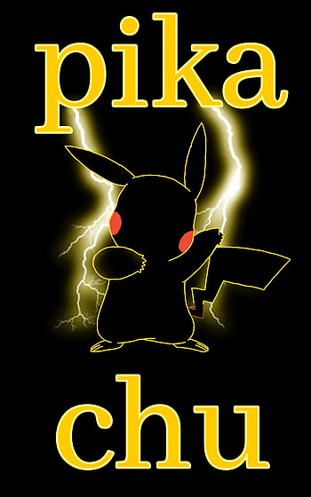 Pikachu line art, lightning, movie, pokemon, anime HD phone wallpaper