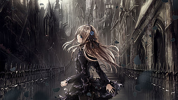 Goth Girl, Gothic anime girl, collection HD wallpaper
