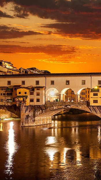 Ponte Vecchio, Florence tourism, Historic landmark, Breathtaking view HD phone wallpaper