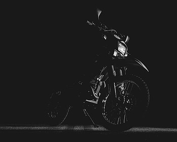 Motorcycles, Darkness, Bw, Chb, Motorcycle, Wheel, Steering Wheel, Rudder HD wallpaper