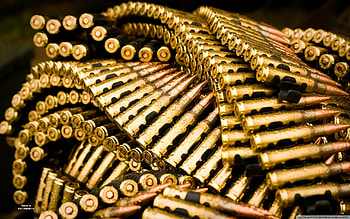 bullets, golden, wet, army, belt HD wallpaper