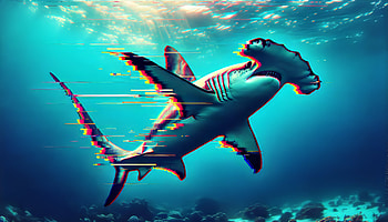 Hammerhead Shark - Majestic Ocean Predator, hammerhead shark, shark, underwater, ocean, marine life HD wallpaper