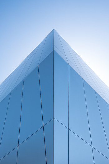 Urban building, facade, blue HD phone wallpaper