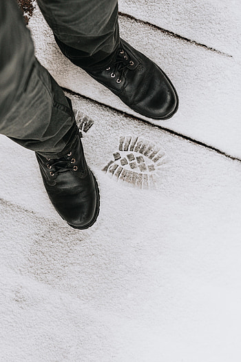 Snow, Miscellanea, Miscellaneous, Legs, Boots, Track, Shoes, Trace HD phone wallpaper
