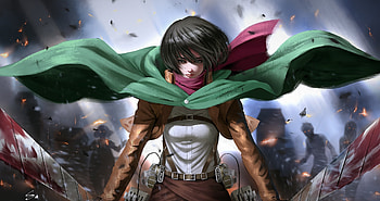Confident, Attack on Titan, Mikasa Ackerman HD wallpaper