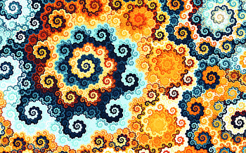 abstract spiral, floral fractals, abstract backgrounds, floral ornaments, fractal art, creative, circulation, vortex, fractals HD wallpaper