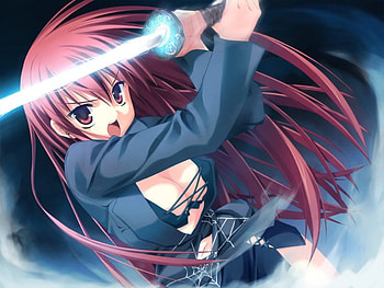 Anime Girl, weapon, girl, anime, sword HD wallpaper