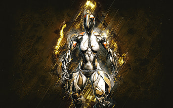 Ember, Warframe, brown stone background, Warframe characters, Ember Warframe, Ember skin, creative art HD wallpaper