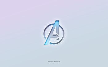 Avengers logo, cut out 3d text, white background, Avengers 3d logo, Avengers emblem, Avengers, embossed logo, Avengers 3d emblem HD wallpaper