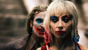 Joker Duo in Shadows, movie, Joker: Folie à Deux, Lady Gaga, Joaquin Phoenix HD wallpaper