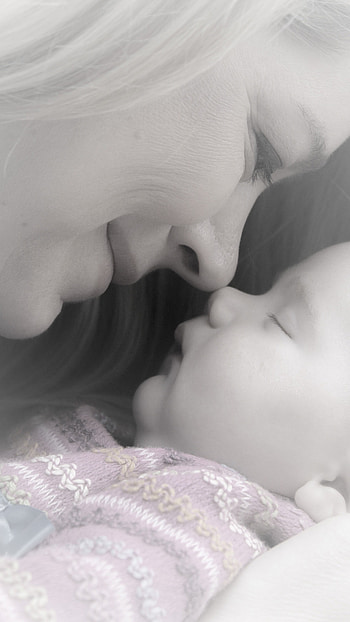 Baby Mom, Black And White, Background HD phone wallpaper