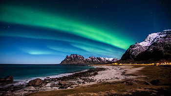 Northern lights, Norway HD wallpaper