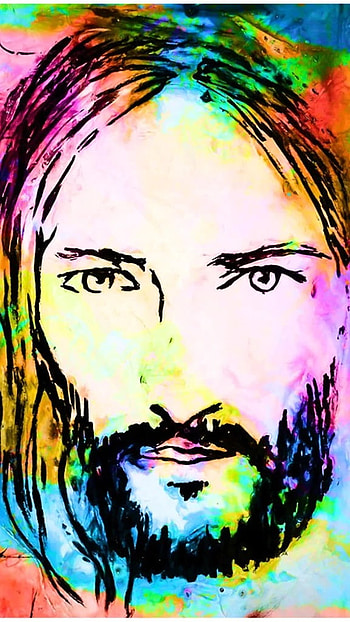 Papa Jesus, Painting, Sketch HD phone wallpaper