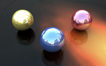 Reflection, 3D, Form, Balls HD wallpaper