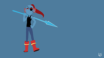 Undyne (Undertale) Minimalist Game by Lucifer012 on . HD wallpaper