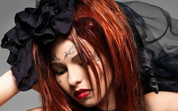 Goth Girl, goth, girl, redhead HD wallpaper