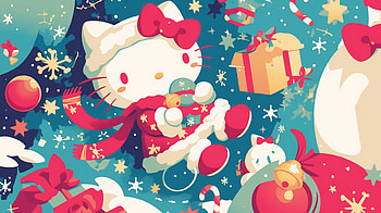 : Anime Christmas with Hello Kitty and Friends, Anime, Hello Kitty, sanrio, anime christmas HD wallpaper