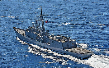 TCG Gokceada, F-494, , vector art, TCG Gokceada drawing, Turkish Naval Forces, creative art, TCG Gokceada art, F494, vector drawing, abstract ships, TCG Gokceada F-494, Turkish Navy HD wallpaper