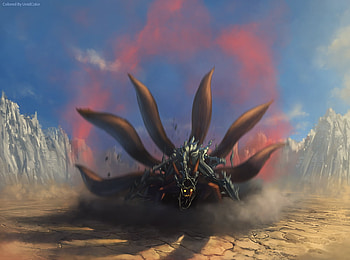 six tail, naruto, sixtail, kubi HD wallpaper