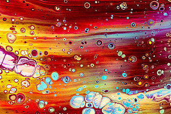 Abstract, Bubbles, Divorces, Multicolored, Motley, Paint, Liquid HD wallpaper