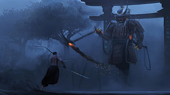 Samurai Last Lesson , samurai, artist, artwork, digital-art HD wallpaper