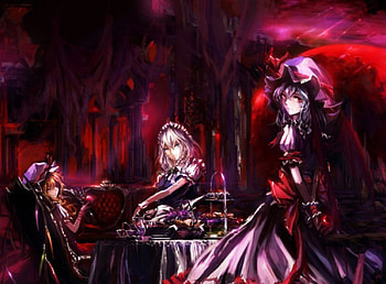 Tea party, party, anime, dark, witch HD wallpaper