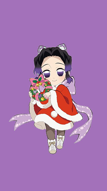 Shinobu, demon slayer, christmas HD phone wallpaper