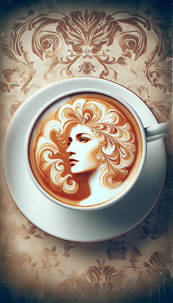 Artistic Latte Portrait, coffee, woman, artistic HD phone wallpaper