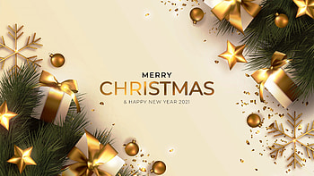 Merry Christmas Stars Gift Boxes Golden Balls Decoration Ornaments Christmas HD wallpaper