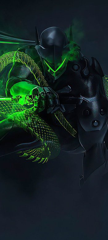 Genji: Neon Shadow — Overwatch , video game, Overwatch HD phone wallpaper
