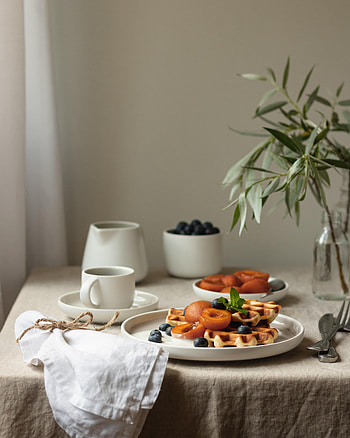 Fruits, Food, Tablewares, Waffles, Cloth, Vienna Waffles, Viennese Waffles HD phone wallpaper