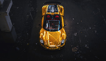 Porsche Spyder Gold, porsche, cars, gold HD wallpaper
