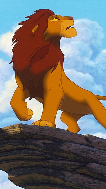 Best Lion King, Clouds Background, lion king, art HD phone wallpaper