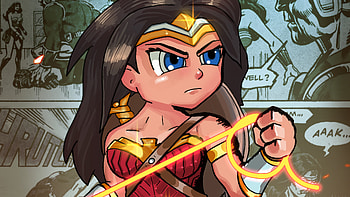 Wonder Woman Cartoonic , wonder-woman, superheroes HD wallpaper