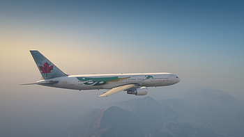 Air Canada Boeing 767, Livery Pack, Cockpit Textures, Travels HD wallpaper
