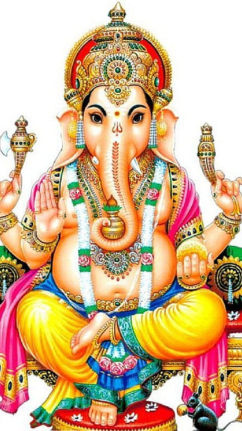 Ganesh God , White Background, ganpati HD phone wallpaper
