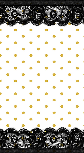 gold, dots, lace, black, white, dividers, personal, printable HD phone wallpaper