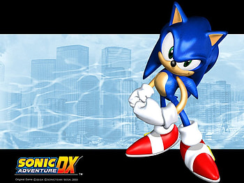 Sonic Adventure DX-Sonic, sonic, city, video games, sonic adventure dx, water HD wallpaper