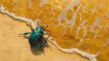 Beetle Bliss: A Stunning Ultra, beetle, beach, ocean, sand HD wallpaper