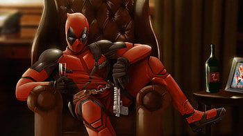 Deadpool Sitting On Sofa , deadpool, superheroes, artwork, digital-art, artstation HD wallpaper