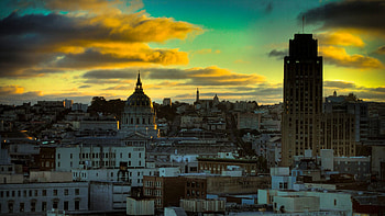 Cities, Twilight, Usa, Dusk, United States, California, San Francisco HD wallpaper
