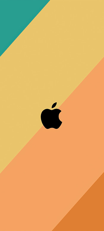 Apple Minimal, orange, , technology, , ios, colorful HD phone wallpaper