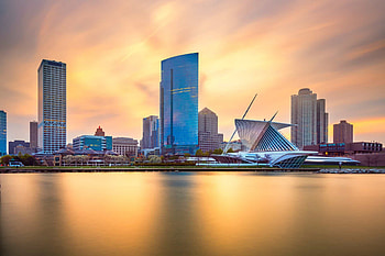 Milwaukee Skyline, Travels, Milwaukee Wisconsin, Lake Michigan HD wallpaper